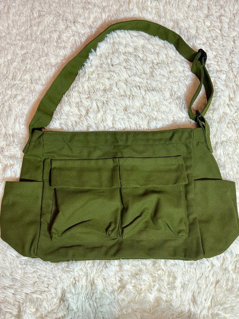 🇺🇸 Sale Olive Green Canvas Shoulder Bag